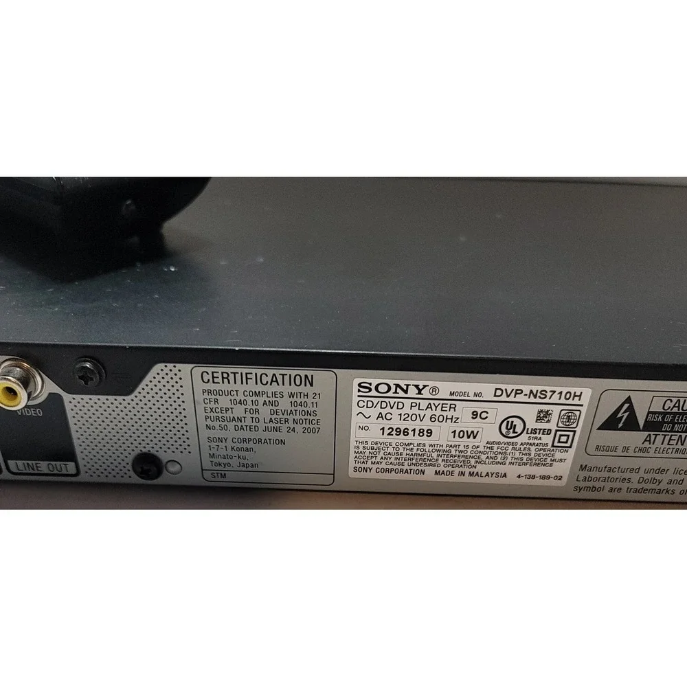 Sony DVD Player DVP NS710H Precision Cinema Progressive CD Player (with remote)